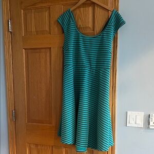 Torrid Striped Teal and Black Women's Dress